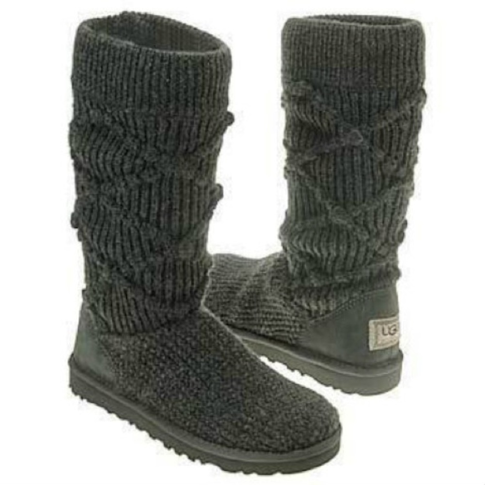 Ugg Classic Arglyle Grey Knit Boots